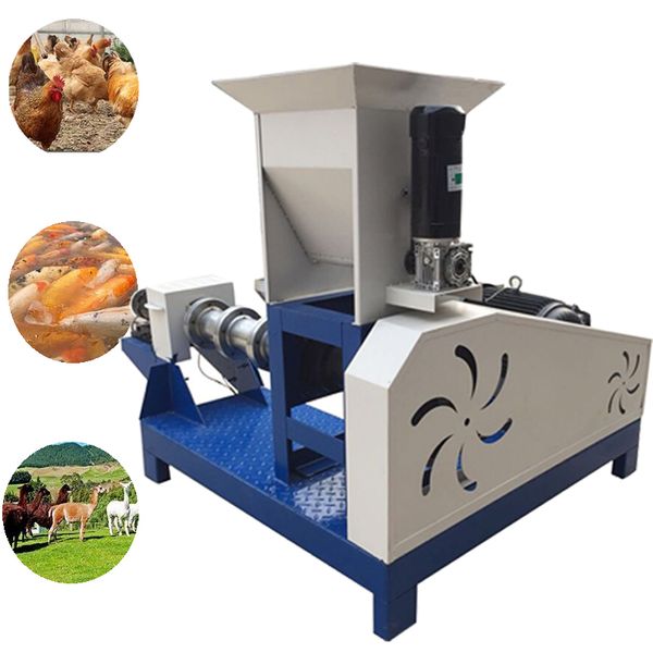 Machine d'alimentation pour poissons chauds, extrudeuse flottante de granulés d'aliments pour poissons peut fabriquer divers aliments pour animaux pour chiens, chats, lapins, poulets, oies et canards