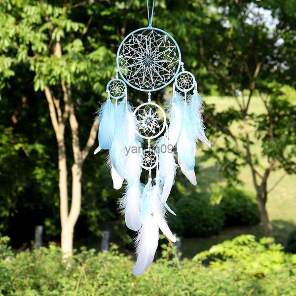 Hot Five Rings Dreamcatchers Decoración para colgar en la pared Plumas retro Dream Catcher Venta Vintage Decoración para el hogar Dream Catchers L230626