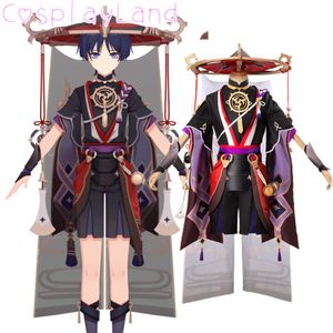 Hot Game Genshin Impact Cosplay Scaramouche Kostuum Carnival Halloween Suit uniform Cartoon Scaramouche Outfit Y0903