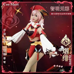 Jeu chaud Genshin Impact Yanfei Cosplay Costume doux mignon Combat uniforme femme activité fête jeu de rôle vêtements S-XL nouveau Y0913