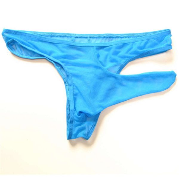 Ropa interior Gay para hombre, Tanga transparente a la moda, manga de malla transparente, suspensorio convexo G String