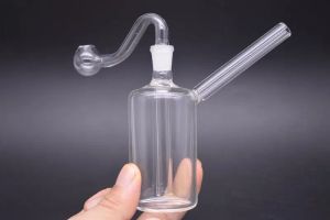 Bécher en verre chaud Bongs conduites d'eau hauteur de 3,6 pouces avec joint femelle de 10 mm plates-formes à huile en verre bon marché Bangs de bécher avec tuyau de brûleur à mazout de 10 mm