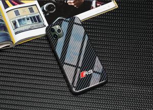 Gratis verzending Hot Glass Case Car RS6 Logo telefoonhoesje voor iPhone X XS MAS 6 6S 7 8 Plus SE2 11 Pro Max Samsung Galaxy S8 S9 S10 plus RS1619803