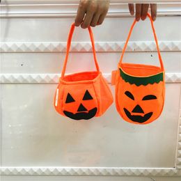 Bolsa de calabaza de Halloween caliente accesorios portátiles bolsa de dulces tridimensional no tejida WCW695