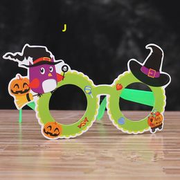 Suprimentos quentes de Halloween Moldura de vidro de papel Itens decorativos Crianças adultas