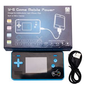 HOT handheld FC Game Console retro game handheld mobile power charge trésor Y-6 peut stocker 188 jeux