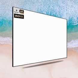 Écran de projecteur blanc cinéma HD chaud mat 1 cm cadre fixe à lunette ultra étroite 4K 8K classique populaire pour la projection de cinéma maison 60 pouces