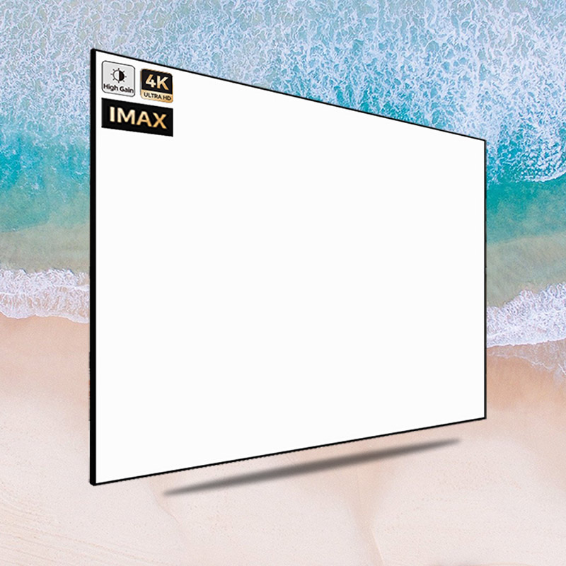 Hot HD Cinema White Projector Screen Matte 1cm Ultra Narrow Bezel Fixed Frame 4K 8K Popular Classic for Home Theater Projection 60 inch