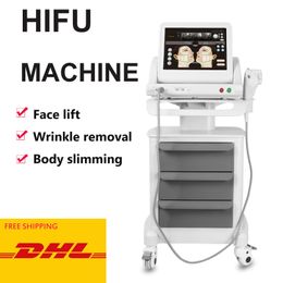 HOT hoge intensiteit gerichte echografie HIFU zonder trolley 7Mhz en 4Mhz Verwijder nekrimpels faceliftmachine