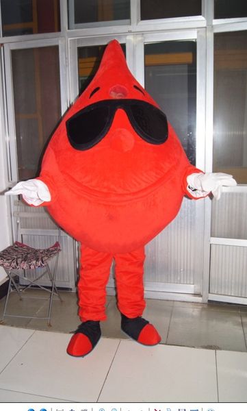 Hot haute qualité Real Pictures Deluxe Blood drops costume de mascotte Taille adulte usine livraison gratuite directe