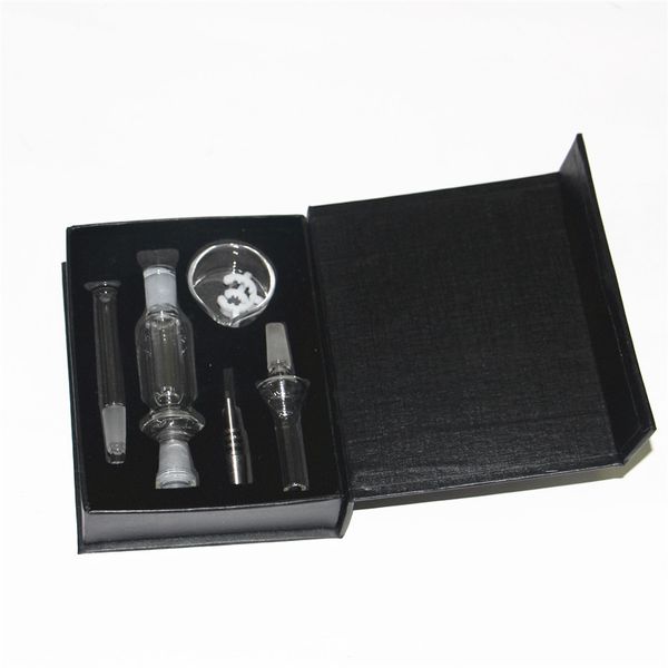 Hot Hookah Nectar bong 10mm Water Smoking Pipe Bong Ash Catcher Ttitanium Vaporizador Kit de caja de regalo