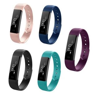 Hot ID115 Pulseras inteligentes Rastreador de ejercicios Contador de pasos Monitor de actividad Banda Reloj despertador Vibración Pulsera de monitoreo de frecuencia cardíaca