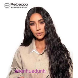 Bandeau de cheveux ricores longs indien chaud pour femmes 13x4 en dentelle nouvelle perruque Rebecca principale