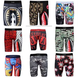 Hot Item Designer Boxer Shorts Heren Korte strandbroeken Merk Sport onderbroek strak ademende polyester bedrukt ondergoed met tassen