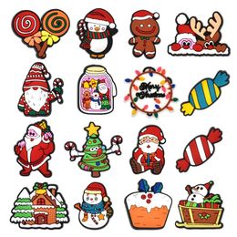 Hot Jibz 1 Stuks Cartoon Kerst Sneeuw Boom Schoen Charmes Diy Klomp Schoen Aceessorie Fit Croces Sandalen Versieren Gesp Kid x-Mas Geschenken