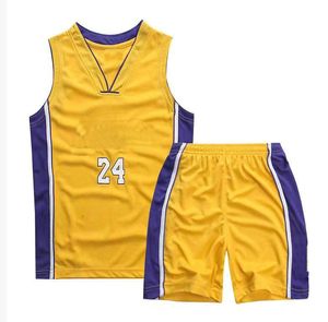 Hot Kids Clothing Sets Basketball Jerseys Jeugdkinderen Lebron 23 24 25 30 Kids Jerseys Basketball Basketball Jersey Children Uniforms Mouwloze set A08