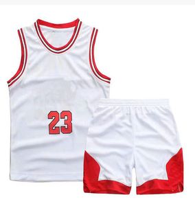 Hot Kids Clothing Sets Basketball Jerseys Jeugdkinderen Lebron 23 24 25 30 Kids Jerseys Basketball Basketball Jersey Children Uniforms Mouwloze set A07