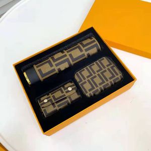 Vasos de diseñador Pantalla de temperatura LED de lujo Juego de termos de acero inoxidable 304 de tres cajas