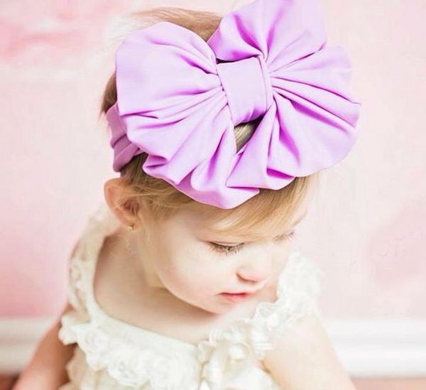Hot Kids Girls Big Bow Headwrap Hair Band Baby Girl Cotton Headbands Infant Babies Fashion Hairbands Lovely Children Hair Accessories