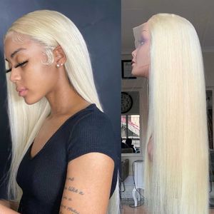 Hot Lace Wigs 613 Frontal Blonde Front Human Hair Full pour les femmes noires 28 30 pouces Hd 221216