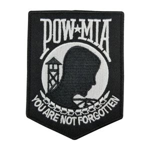 Hot Leathers Pow Mia Patch brodé Support thermoscellé pour moto Biker Jacket Iron On Sew On Patch 3.5 