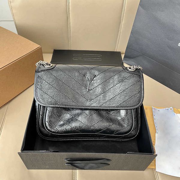 Sac de créateur de lettre chaude sacs à bandoulière de qualité supérieure femmes chaîne hobo sacs à bandoulière de luxe sac à main dame mode classique rayures sacs de messager sac à main noir 230201