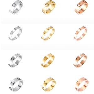 Hot Love Ring Designer Ring For Women Luxury Accessories Titanium Steel-Gold-plaqué Never Fade Lovers Jewelry Gift It Come Box 224T