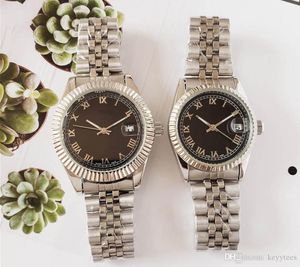 Hete luxe 8 kleur polshorloges paren stijl klassieke automatische beweging mechanische mode mannen heren dames dames horloges horloges polshorloges