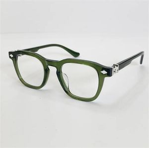 Top Luxury Designer Chr Optique Lunettes de soleil rondes Cadres pour hommes Femme Lunettes de soleil Processus lourd Cadre vert clair Lentilles de protection contre les radiations sont livrées avec boîte