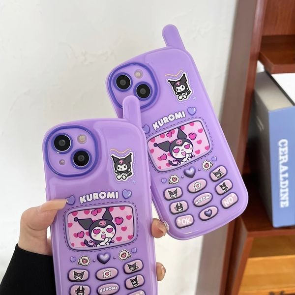 Estuches de diseñador de lujo 3D Kawaii Cute Japanese Cartoon Anime Animal Monster Cat Phone Case para iPhone 14 11 12 13 Pro Xs Max Xr X Cubierta suave a prueba de golpes