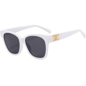 Warme luxe zonnebrillen voor vrouwenontwerper polariseren pc -lens met volledige frame rijdt buiten sport unisex brillen uv400 letterontwerp zwart frame coole bril