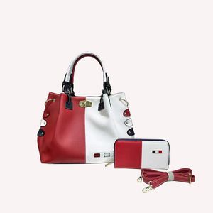 Hot Luxurys Designers Fashion Women's Bag Nieuw contrast Tote Tas Dames Crossbody Wallet Schouder Tote Tassen Wallet T8681