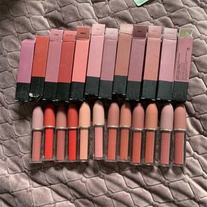 Labios Maquillaje 4.5g Lustre Lápiz labial líquido Mate Brillo labial 12 Colores diferentes Cosmético