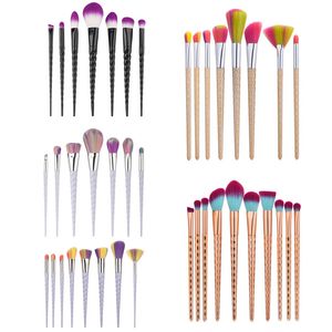 Hot Make up Brushes Sets Kit Black White Gold Eyeshadow Foundation Eyes Cosmetic Makeup Brush Tool