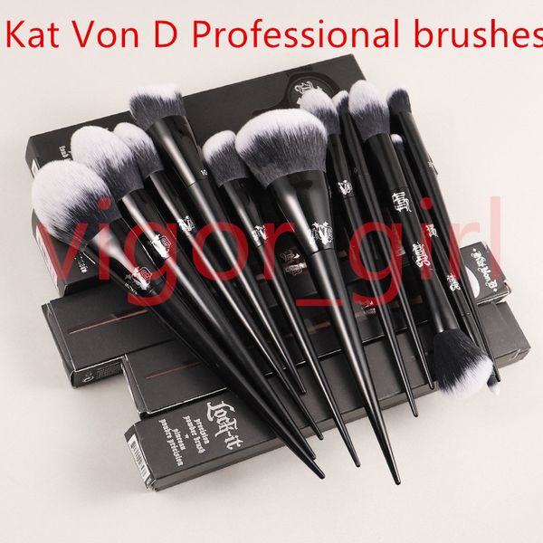 Pinceau de maquillage chaud Kat Von D fond de teint poudre professionnel Blush pinceaux cosmétiques fard à paupières beauté avec boîte de vente au détail