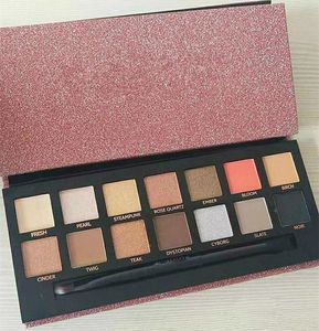 Maquillaje caliente Paleta de sombras de ojos moderna 14 colores sombra de ojos limitada con pincel sombra de ojos rosa