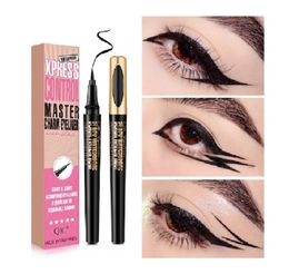 Heet make-up qic 4D waterdichte zwarte eyeliner 24 uur sneldy droge eyeliner cosmetica zwarte wimpers eyeliner