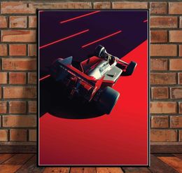 Affiche de voiture de course de formule Mclaren World Ayrton Senna F1, toile d'art mural, peinture moderne pour décoration de salle de maison, 9828410