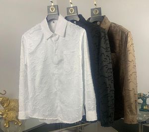 Chemise pour hommes chauds Chemise de créateur Chemise décontractée pour hommes Chemise boutonnée Chemise d'affaires formelle Chemise décontractée à manches longues pour hommes T-shirt respirant vêtements Taille asiatique M-XXXL