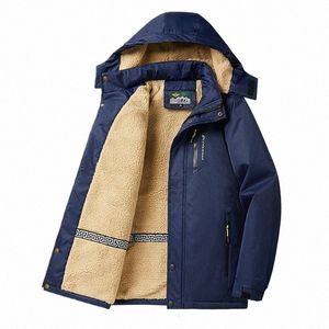 Abrigo de invierno para hombres calientes Parkas Sudadera con cremallera Chaquetas con capucha Abrigos Hombre Bomber Vintage Mens Cortavientos Trekking Punto frío Z5Ji #