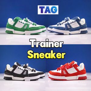 Trainer Sneaker Casual Shoes Cuir gaufré Plate-forme de baskets françaises Culture Polyvalent Board Shoe TPR Chaussure en latex bleu vert noir denim Hommes Femmes baskets