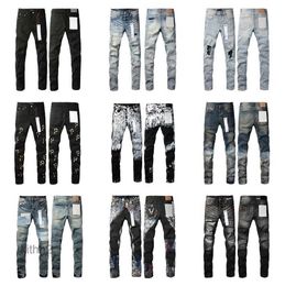 Hot Mens Jeans Designer Pantalons longs empilés Ksubi Ripped High Street b r a n d Patch Hole Denim Straight Fashion Streetwear Silm GU3N 1J5W PPHZ