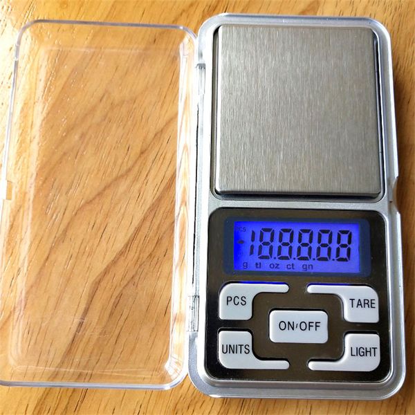 Mini báscula digital electrónica caliente Básculas de cocina Báscula de pesaje de joyería Báscula de bolsillo Gram Báscula de pantalla LCD con embalaje al por menor 500 g / 0.01 g 300 g / 0.01 g 200 g / 0.01 g 100 g / 0.01 g