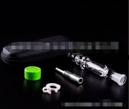 Hot Mini Nectar Collector Kit 10mm 14mm Nector Collectors DAB Straw Oil Rigs Micro NC Set Glas Water Pijp Titanium Tip