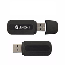 Hot Mini Draagbare 3.5mm AUX Draadloze Bluetooth Cark Kit USB Muziek Audio Ontvanger Adapter voor Smart Phone Tablet PC Gratis verzending