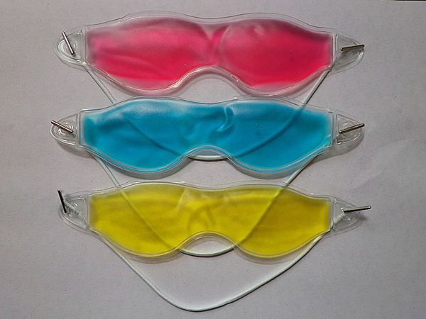 Masque pour les yeux de glace de couleurs mélangées, ombrage, lunettes de glace d'été, soulage la fatigue oculaire, élimine les cernes, gel pour les yeux, pack de glace