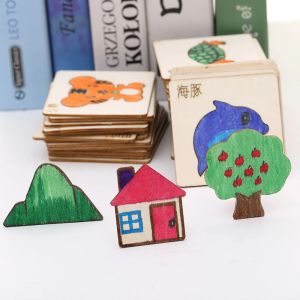 Hot Montessori Kids Wooden Drawing Pochans Kit Drawing Board Toys Coloring Puzz Art Crafts Set Educational Toys for Kids