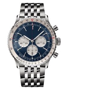 Montres chaudes mouvement montres navitimer chronographe batterie mouvement quartz cadran argenté montre de créateur femmes 44mm montres en acier inoxydable complet sb054 c4