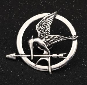 Broche de pájaro y flecha chapado en oro, Pin de Mockingjay de la película The Hunger Games, regalo nuevo