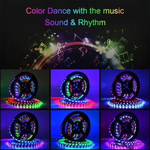 Hot Music Control Dream Color LED Strip Set WS2811 LED Strip Light 5050 RGB DC12V avec télécommande musicale 12V 3A Alimentation
